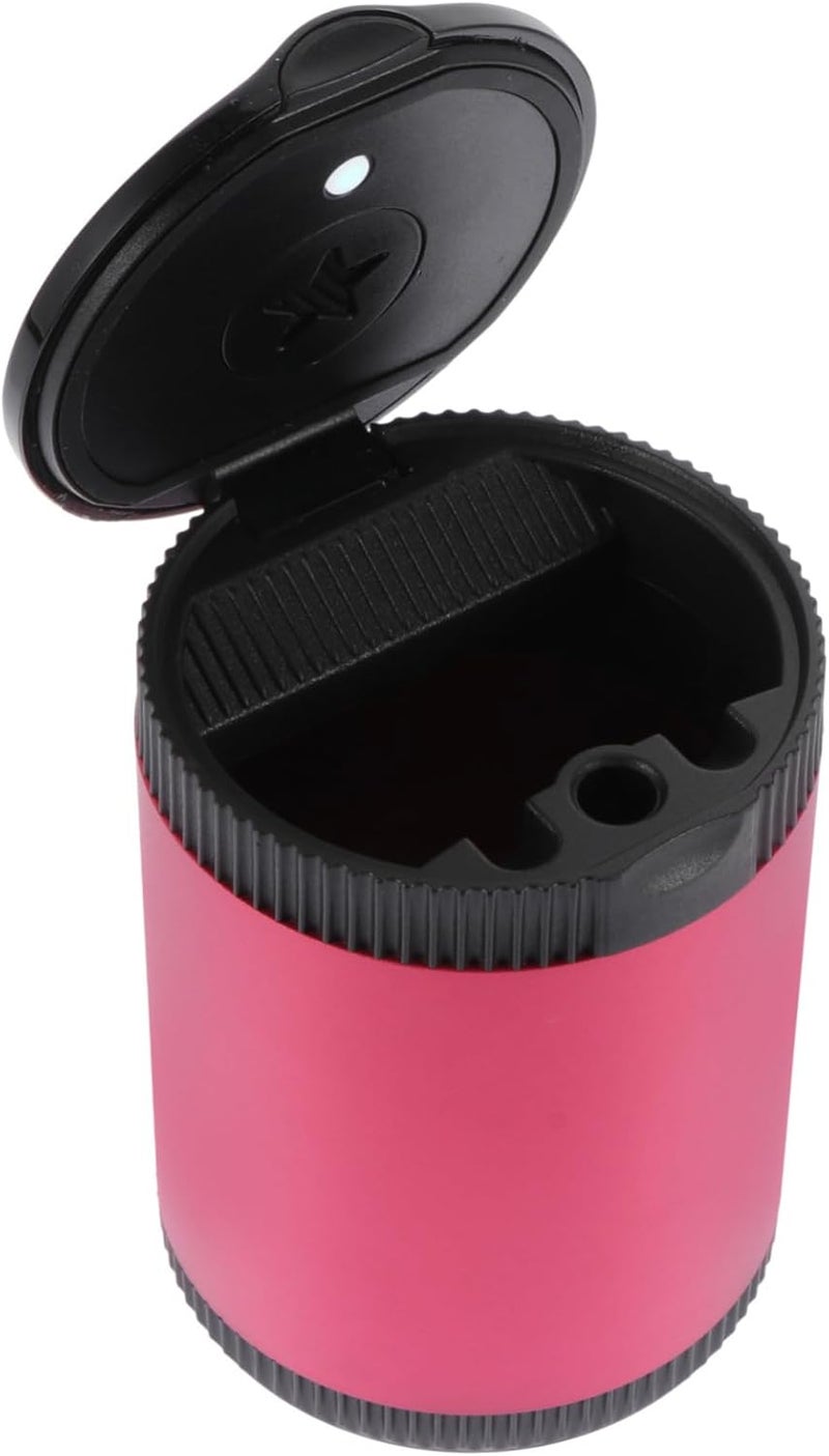 Red LED Car Ashtray Cover Portable Smokeless Ash Holder for Vehicle Indoor Outdoor Use - Image 1
