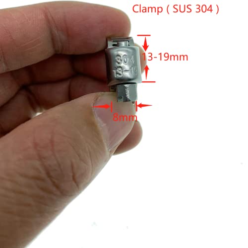 bekelan غطاء تبريد سيليكون معزز أسود عالمي 3/8" (9.5 مم) مع مشبك لمنافذ المياه - Image 3