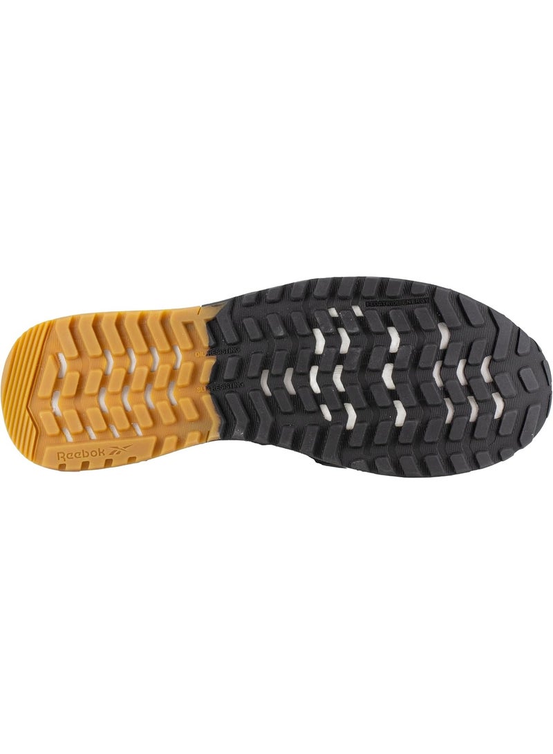 Reebok Work حذاء سلامة للرجال بمقدمة مركبة للعمل خفيف الوزن وجيد التهوية رمادي وأسود RB3481 - Image 2