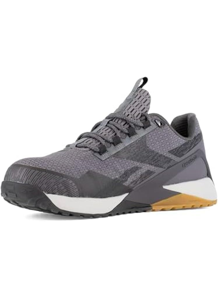 Reebok Work حذاء سلامة للرجال بمقدمة مركبة للعمل خفيف الوزن وجيد التهوية رمادي وأسود RB3481 - Image 1