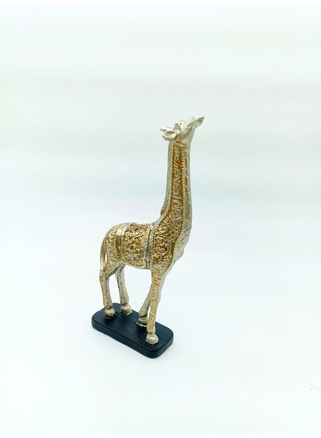 Genaric ثلاثية أنيقة من تماثيل زرافات ذهبية وفضية مزخرفة - Image 2