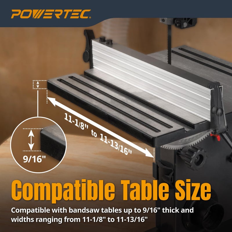 POWERTEC BS900RF Rip Fence for POWERTEC BS900 Wood Band Saw and Similar Band Saws with a Work Table Size of 11-1/8â€ to 11-13/16â€ - Image 2