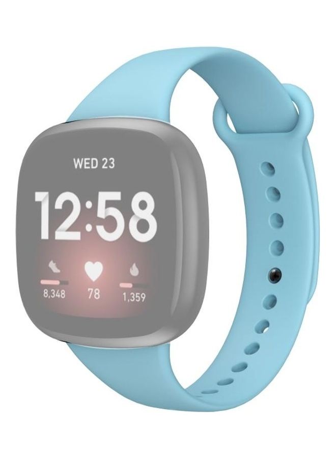 NIBEMINENT Silicone Replacement Strap Watchband For Fitbit Versa 3 Blue - Image 1