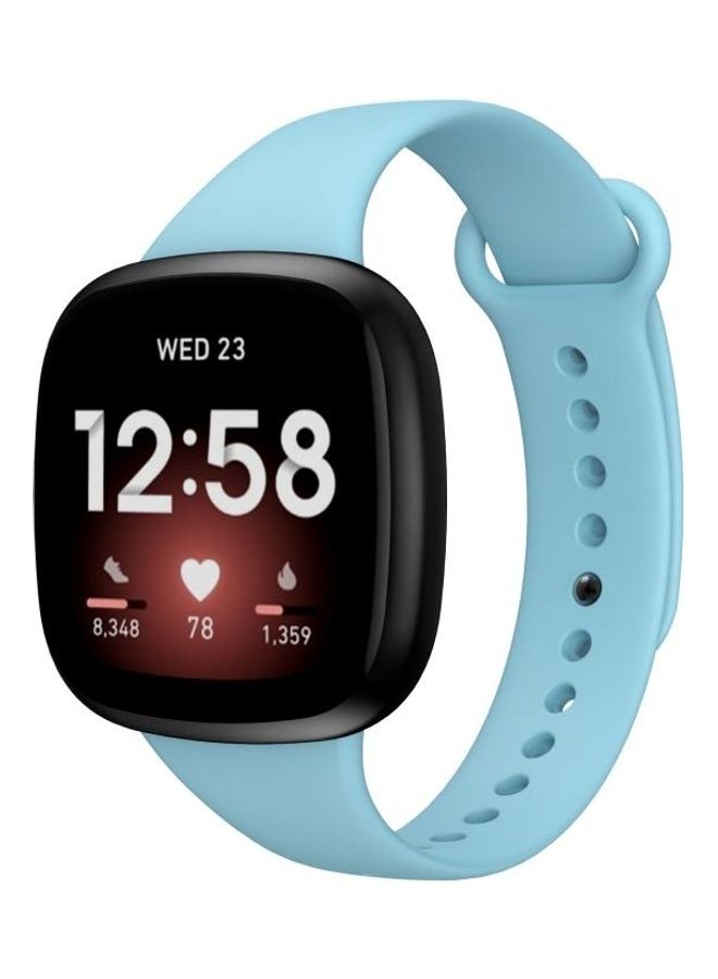 NIBEMINENT Silicone Replacement Strap Watchband For Fitbit Versa 3 Blue - Image 4