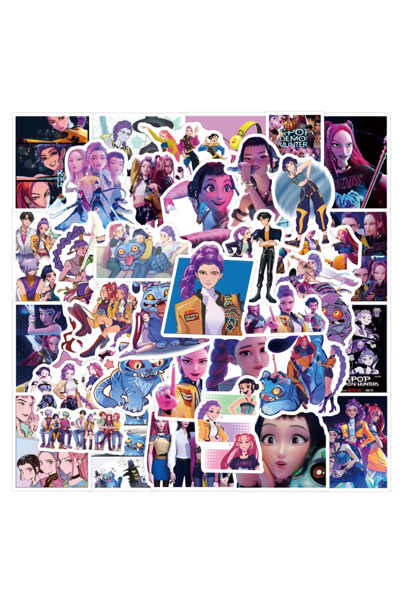 ملصقات متعددة الألوان (56 قطعة) لشخصيات فرقة كيبوب ديمون هانترز، ملصقات ديربي تايجر للهواتف المحمولة، أجهزة الكمبيوتر المحمولة، الحقائب، الدفاتر الصغيرة