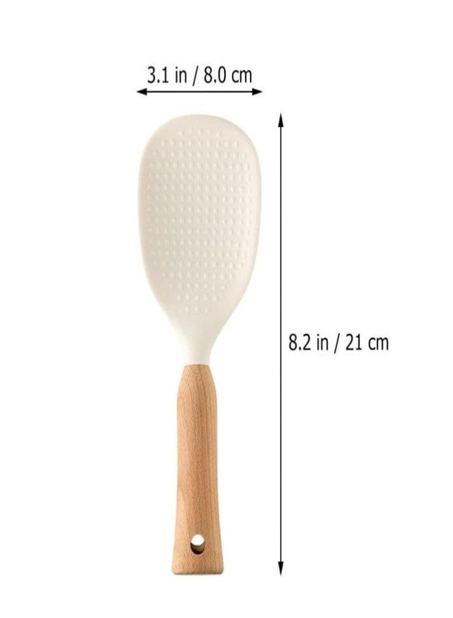 Home Essentials HomeEssentials Silicone Nonstick Rice Spoon - Vertical Standing Rice Spatula, Nonstick Cooking Spoon for Rice & Mashed Potatoes, Durable & Easy to Clean (Pack of 1) - Image 2