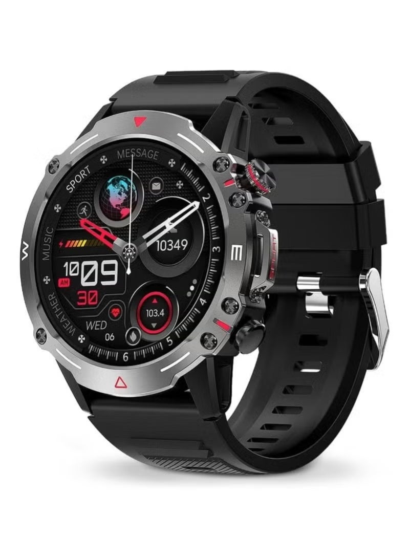 DOSCHER Smart Watch 410mAh AMOLED Smart Watches for Men Smartwatches Bluetooth Make/Answer Calls Fitness Modes and Sleep Modes Multi-app Message Reminder Monitor Multi Language - Image 1