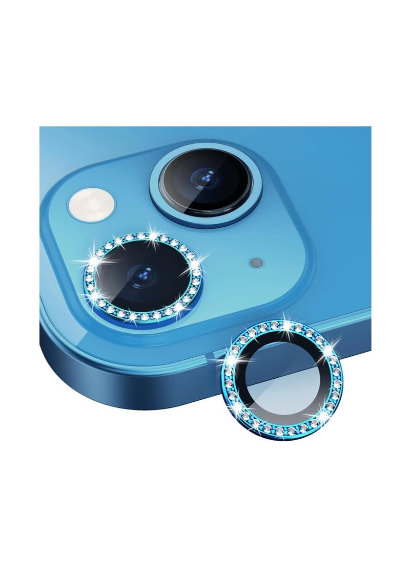 Generic - iPhone 12 pro /13 pro /13 Pro Max Camera Lens Protector, Glass Camera Cover Screen Protector Metal Individual Ring for iPhone models (iPhone 12 Pro Max, blue  - Image 1
