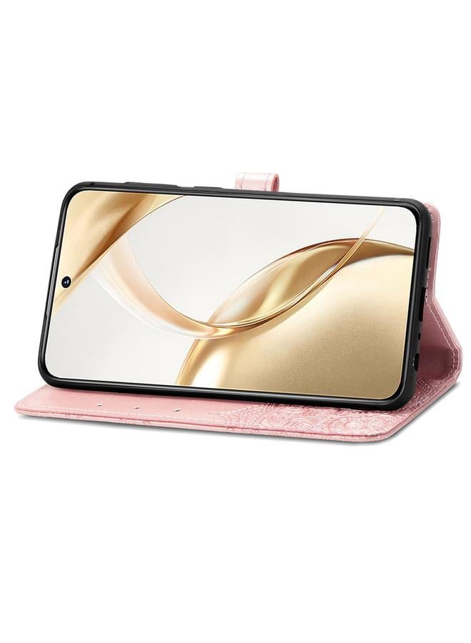 اس-توب جراب هاتف Honor 200 من الجلد المنقوش بزهرة ماندالا - Image 4