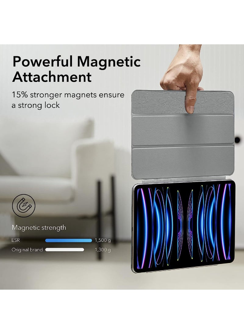 Captaintech Case For iPad Pro 12.9 Case 12.9 Inch (2022/2021/2020, 6th/5th/4th Generation) Convenient Magnetic Attachment 2-Way Stand Full Pencil 2 Support Rebound Magnetic Case - Image 3