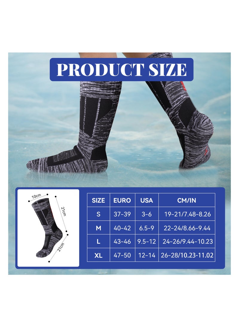 SYOSI Waterproof Socks, Unisex Waterproof Breathable Socks, Outdoor Sports Breathable Waterproof Socks, for Climbing, Hiking, kiing Fishing, Kayaking,  Trail Running, Crew Socks, for Men Women (Size: L)  - Image 2