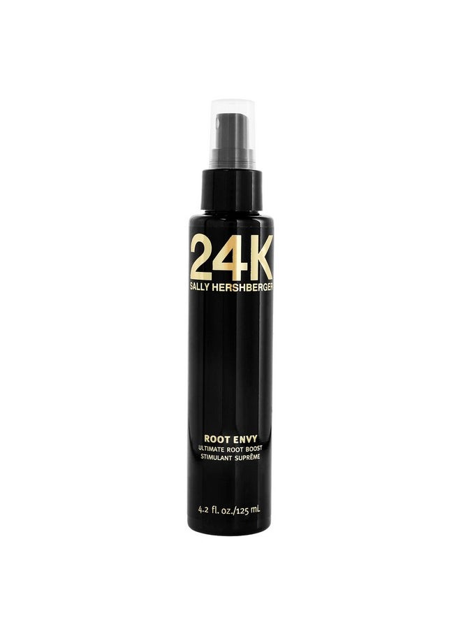 Sally Hershberger 24K Root Envy Ultimate Root Boost Volumizing Heatprotecting Root Spray For Medium To Fine Hair With Copolymers For Flexible Lift Nourishing 24K Gold Elixir Formula 4.2 Oz  - Image 1