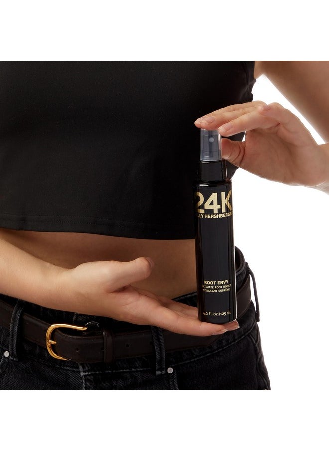 Sally Hershberger 24K Root Envy Ultimate Root Boost Volumizing Heatprotecting Root Spray For Medium To Fine Hair With Copolymers For Flexible Lift Nourishing 24K Gold Elixir Formula 4.2 Oz  - Image 4