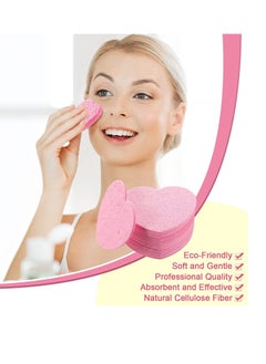 Excefore 25-Count Compressed Facial Sponges, Cellulose Facial Sponges, Facial Cleansing Sponges Pads, Natural Cosmetic Spa Sponges for Facial Cleansing, Exfoliating Mask, Makeup Removal  - Image 2