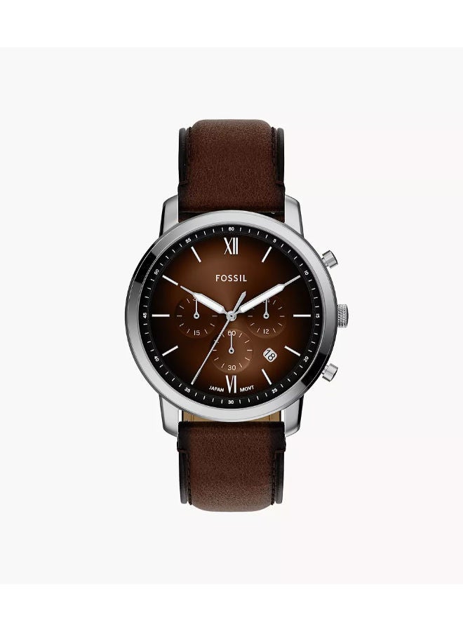 FOSSIL Men Leather Chronograph Wrist Watch FS6143 - Image 1