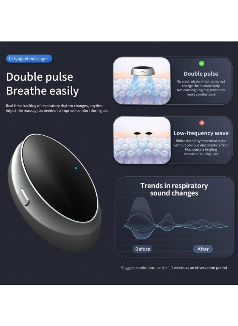 Smart Anti Snoring Device Sleep Apnea Snore Stopper 3-Speed Adjustment TENS Technology and Double Pulse Magnetic Charging Bin for Office Airplane Bedroom Dormitory