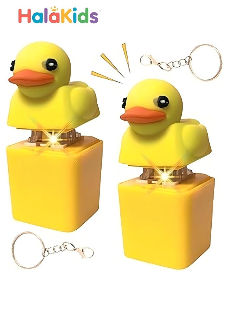 Quacking Duck Fidget Toy Keychain,  Duck Keyboard Keycaps Anxietys Relief Toy, Fidget Duck Quacking Keyboard Button,That Quacks Quacking Duck Fidget Toy,Sensory Toys Stress Relieve
