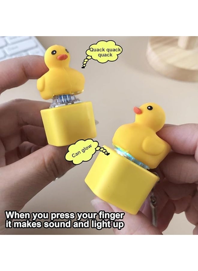 HalaKids Cute Keychain, Quacking Duck Fidget Toy, Duck Keyboard Keycaps, Fun & Portable Anxiety Relief Toy, Stress Reliever - Image 2