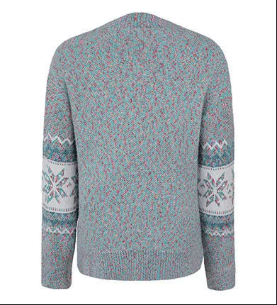 أوجيدر Grey Full Sleeves Printed Sweater