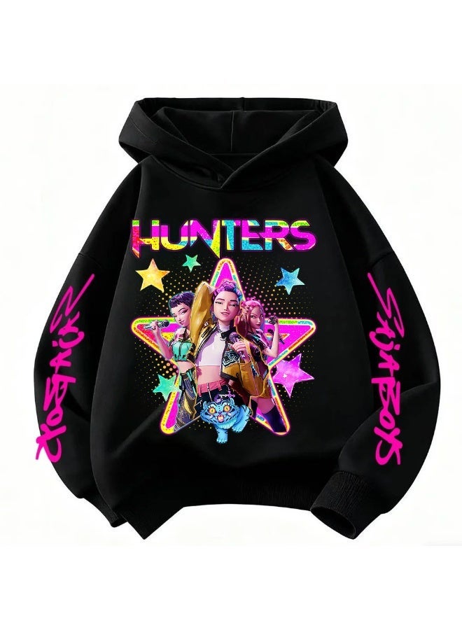 general K-Pop Demon Hunters jacket children Boys and Girls Casual Printed Hoodie sweater - Image 1