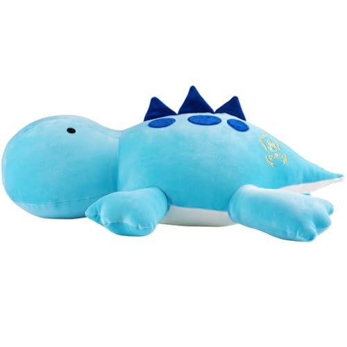 Crillop 4LB Cute Weighted Stuffed Animals Plush 24 inch Soft Weighted Dinosaur Plush Toy Pillow for Adults and Children Blue Dinosaur - Image 1
