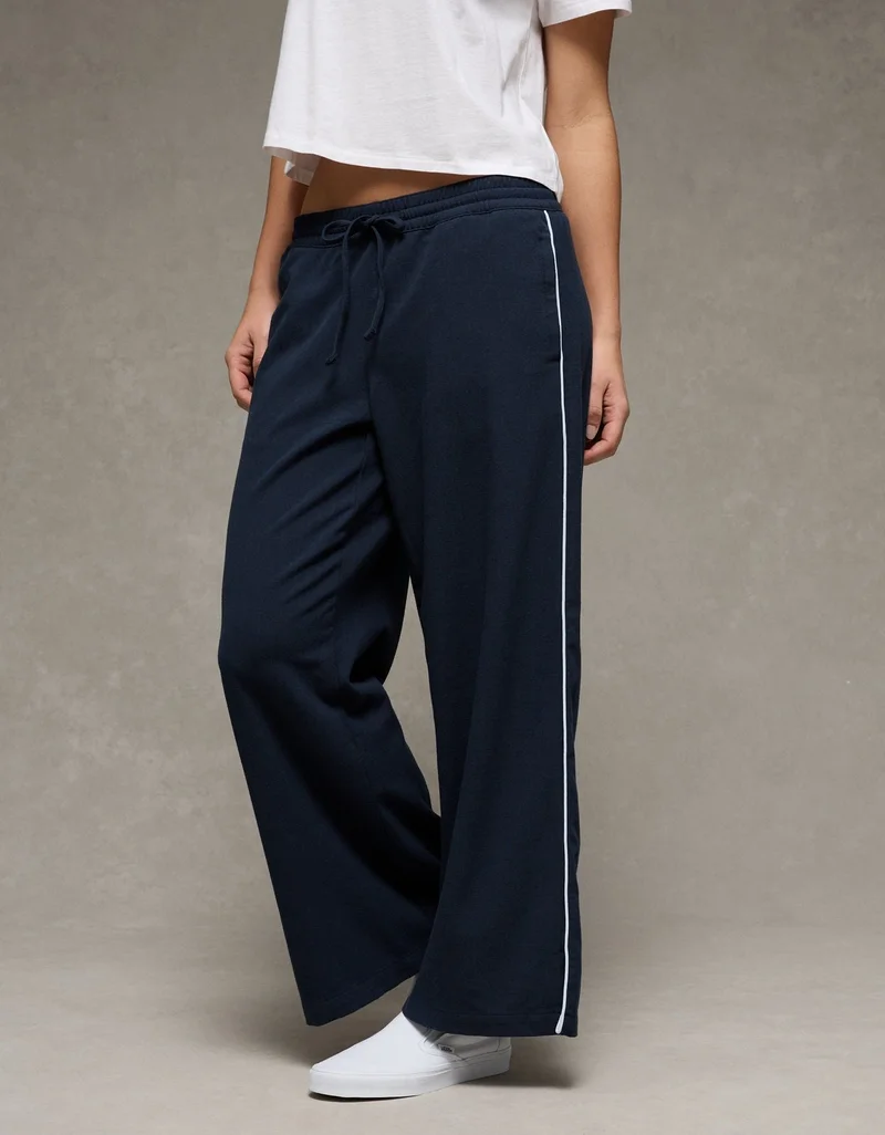 American Eagle  AE Stretch Low Rise Wide-Leg Track Pant for Women | Best Price UAE