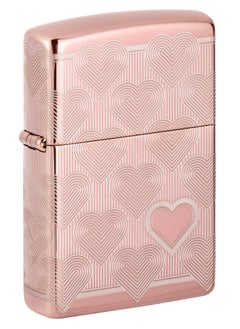 Zippo 49811 Heart Design High Polish Rose Gold Windproof Lighter  - Image 1