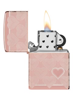 Zippo 49811 Heart Design High Polish Rose Gold Windproof Lighter  - Image 3