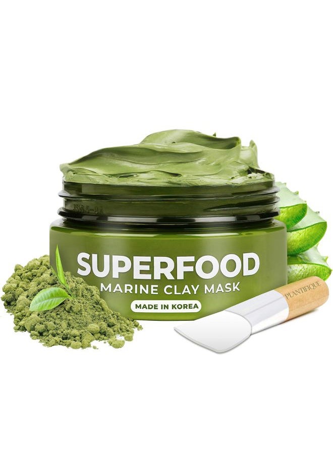 Plantifique - Korean Skincare Clay Mask – Hydrating Mud Mask with Avocado & Superfoods, Dermatologist-Tested for Face & Body – Vegan, 3.4 Oz/100ml - Image 1