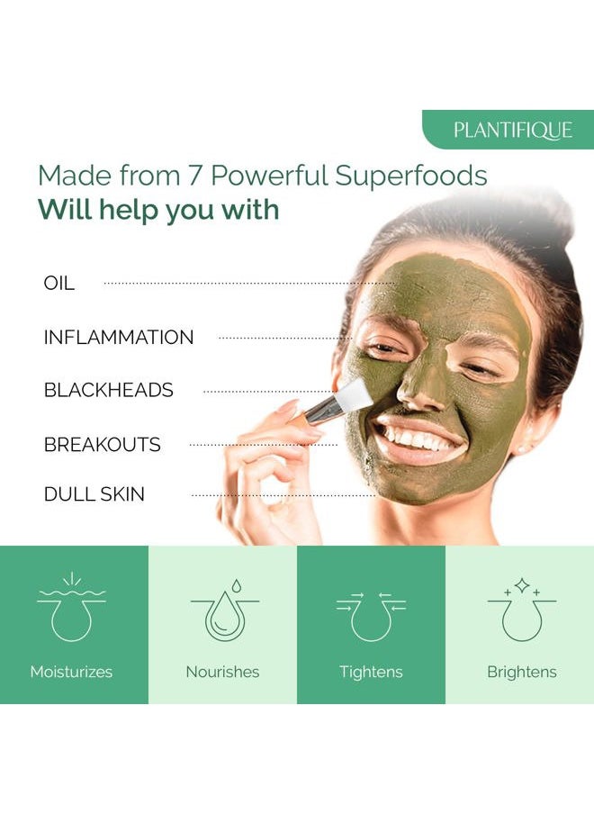 Plantifique - Korean Skincare Clay Mask – Hydrating Mud Mask with Avocado & Superfoods, Dermatologist-Tested for Face & Body – Vegan, 3.4 Oz/100ml - Image 1