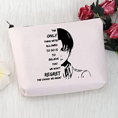 MNIGIU Levi Ackerman Gift Anime Lover Cosmetic Makeup Bag Anime Fan Gift (choice made bag) - Image 4