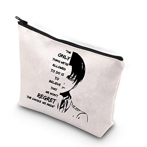 MNIGIU Levi Ackerman Gift Anime Lover Cosmetic Makeup Bag Anime Fan Gift (choice made bag) - Image 1