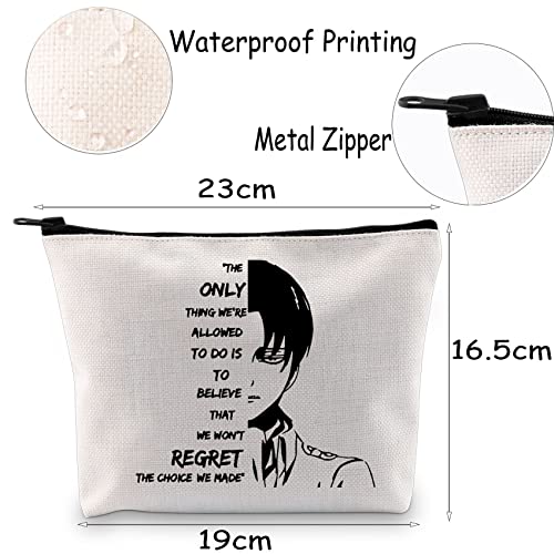 MNIGIU Levi Ackerman Gift Anime Lover Cosmetic Makeup Bag Anime Fan Gift (choice made bag) - Image 3