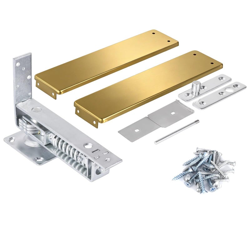Gold Stainless Steel Self Closing Spring Pivot Hinge for Wood Door - Image 3