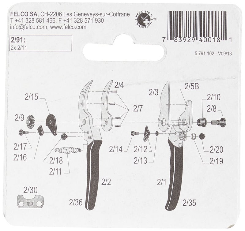 Felco 291 Replacement Springs Pruners Models, 2-Pack - Image 2