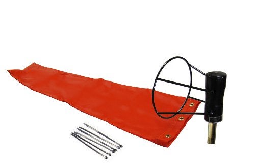 Airport Windsock Corporation Airport Windsock Corporation 8 X 36 Orange Windsock and 8 Ball Bearing Frame USA Made 