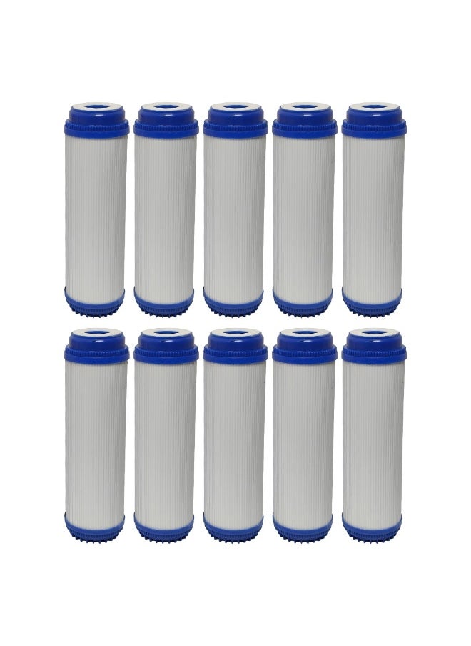 RACO 10 Inches Water Filter Replacement Cartridges for Water Filter/Water Purifier | PP | GAC | UDF | Odor Removal, RO Membrane, Mineral Filter | Pack of (10, UDF)  - Image 1