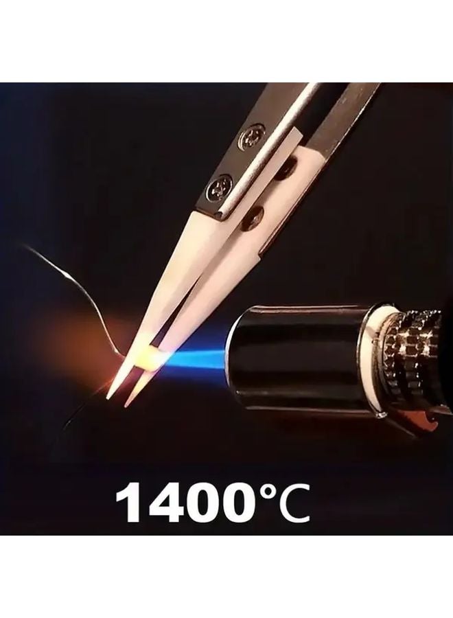 1pc Heat Resistant Ceramic Tweezers Insulated Non Conductive Stainless Steel Tool - Image 2