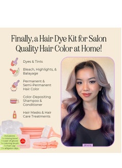 INH INH Hair Dye Kit | Hair Dye Brush and Bowl Set with Hair Color Gloves, 2 Alligator Clips & Cap for Dyeing, Tinting, Bleaching, Highlighting, Permanent & Semi Permanent Hair Color, Masks, & Treatments  - Image 4