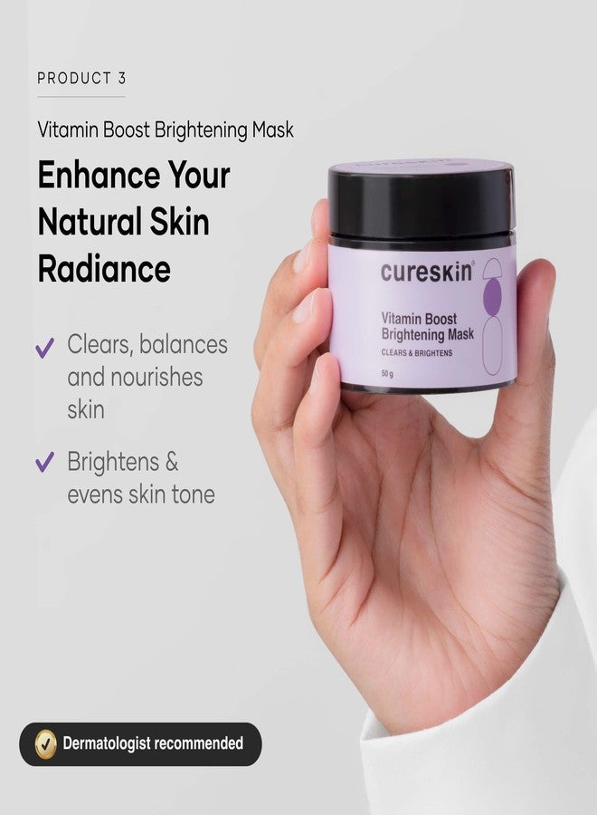 Cureskin 3-in-1 Skin Radiance Kit | Under Eye Gel + Vitamin Boost D-Tan Mask + Soothing Hydration Gel - Image 4