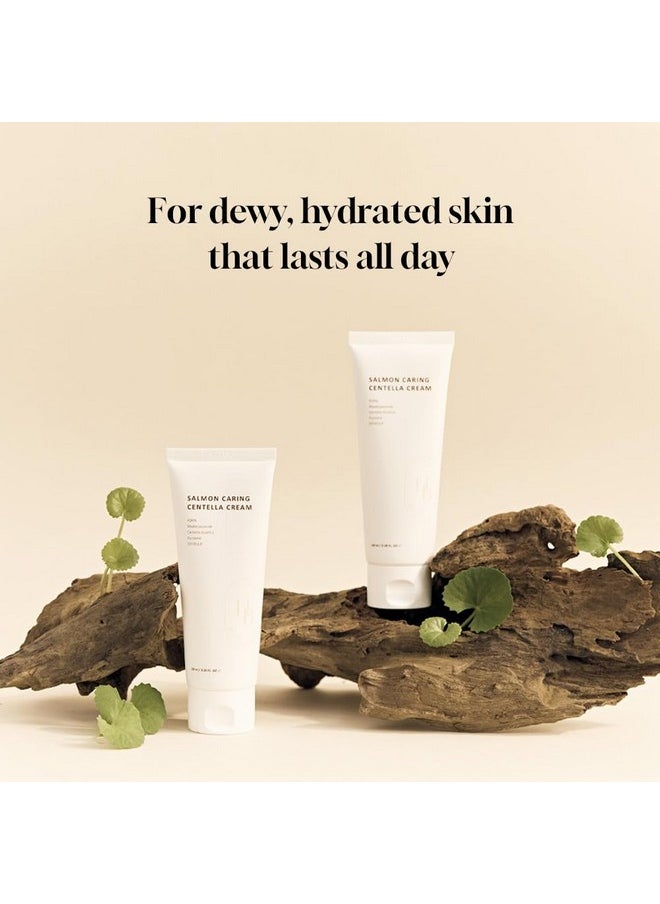 HEVEBLUE HEVEBLUE Salmon Caring Centella Cream - Salmon PDRN, Salmon Egg Extract, Centella, Madecassoside, Improve Skin Moisture Loss, Restore and Rejuvenate Damaged Skin, Low Irritation, Korean Skincare  - Image 4