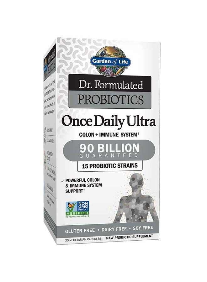 Garden of Life Dr Formulated Probiotic 90 Billion Once Daily 30 Vegetarian Capsules