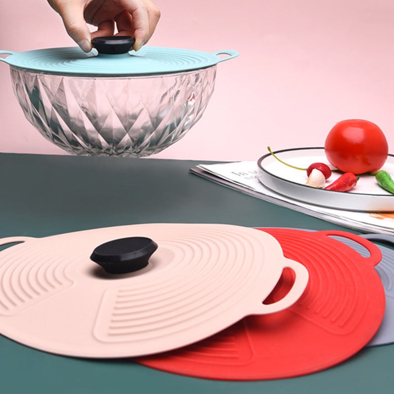 Silicone Bowl Lid, Leak-proof and Reusable, Kitchen and Microwave Safe - Image 4