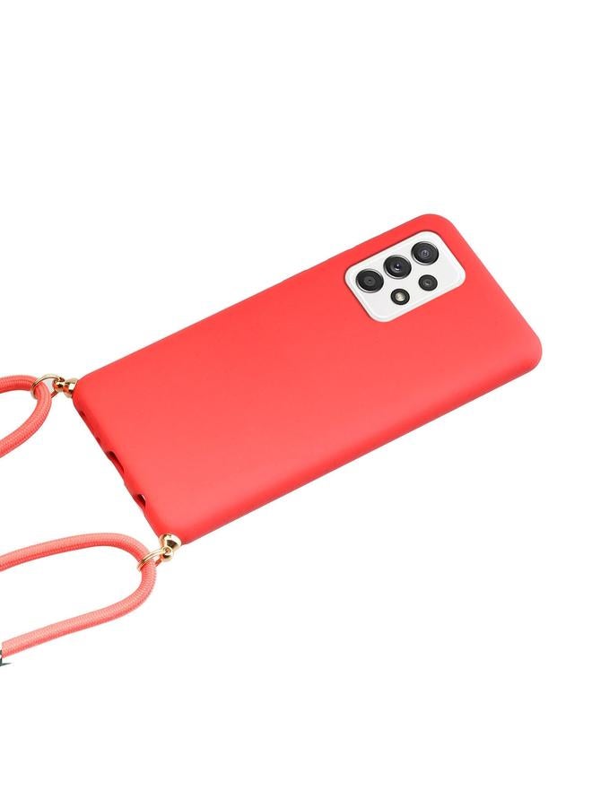 اس-توب جراب لهاتف Samsung Galaxy A73 مصنوع من مادة قش القمح + جراب واقٍ من مادة TPU مع حبل - Image 2