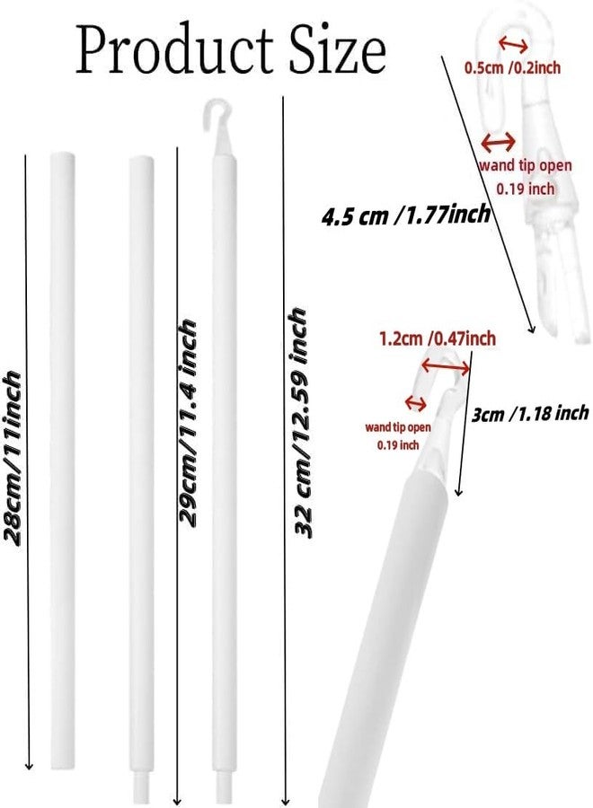 Khakho Plastics Wand for Blinds,35 Inches Vertical Blind Rods 1 Pcs Vertical Blind Wand Replacement with Hook, Blinds Opener Window Pull Supplies(35 inch) - Image 2