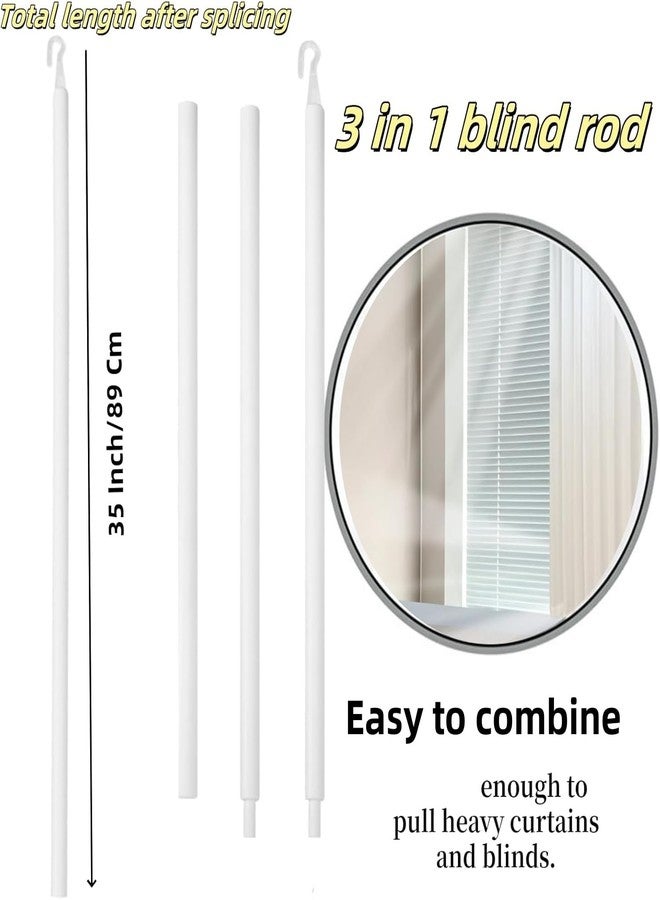 Khakho Plastics Wand for Blinds,35 Inches Vertical Blind Rods 1 Pcs Vertical Blind Wand Replacement with Hook, Blinds Opener Window Pull Supplies(35 inch) - Image 3
