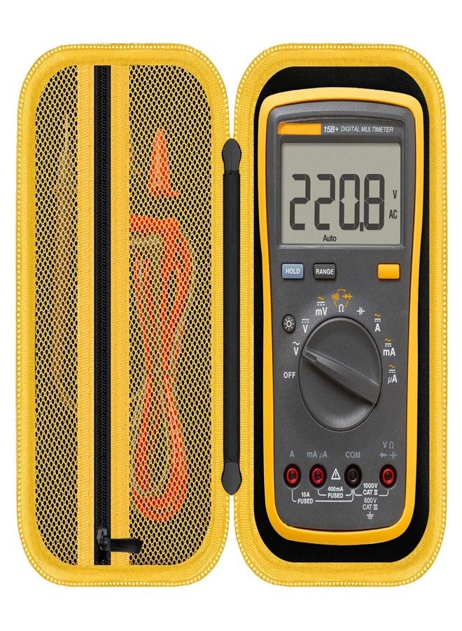 هسبلس حقيبة حمل HESPLUS لأجهزة اختبار وملحقات أجهزة القياس المتعدد Fluke 15B+/17B+/Fluke 101/117/115/116/114/113/177/179/233/106/107، وحقيبة تخزين منظم لأجهزة القياس المتعدد - لون أسود (الحقيبة فقط) - Image 3