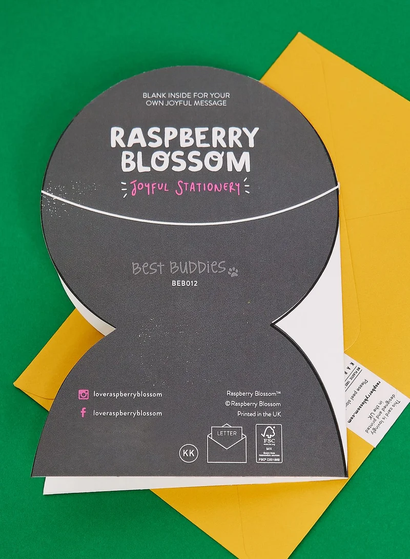 Raspberry Blossom Happy Birthday (Penguin) Greeting Card