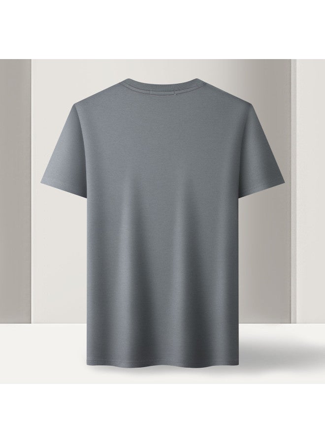 Fomoce new Summer Men's Loose Casual Short-sleeve T-shirt Trendy Sporty Base Layer Top - Image 4