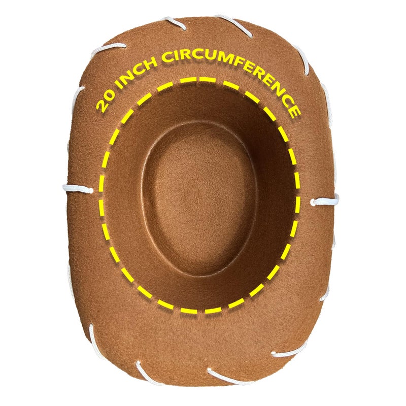 GiftExpress Child Brown Felt Cowboy Hat with Chin Strap - Cowgirl Costume Accessory for USA Western Rodeo Theme Party & Pretend Play - Young Boy & Girls, Kid Size - Image 5
